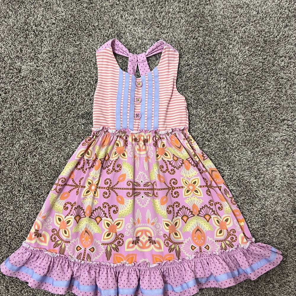 Matilda Jane Pink and Purple Ruffled Halter Sundress